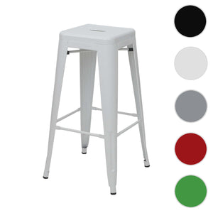 Barhocker Barstuhl Tresenhocker Metall Industriedesign stapelbar weiss