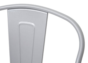 Barhocker Barstuhl Tresenhocker mit Lehne Metall Industriedesign grau