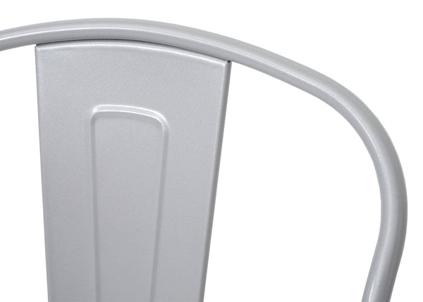 Barhocker Barstuhl Tresenhocker mit Lehne Metall Industriedesign grau