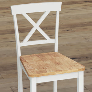 Barhocker Set mit Rückenlehne aus Holz für Küche und Bar
