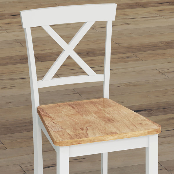 Barhocker Set mit Rückenlehne aus Holz für Küche und Bar