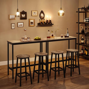 Barhocker Set 2 rund höhenverstellbar