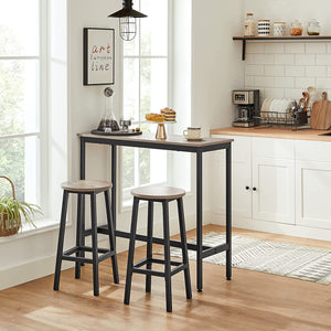 Barhocker Set 2 rund höhenverstellbar