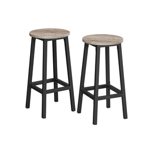 Barhocker Set 2 rund höhenverstellbar