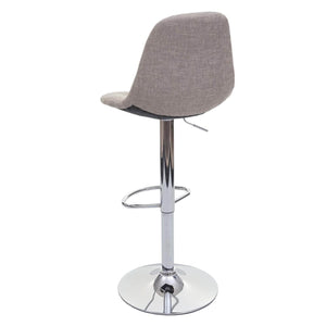 2x Barhocker Tresenhocker creme-grau Textil