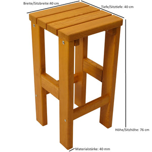 Barhocker VILLACH, Kiefer lackiert, 40mm stark