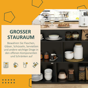 Barset mit klappbarem Bartisch und 2 Barhockern Eiche schwarz