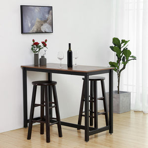 Bartisch Bistrotisch mit Metallgestell Braun