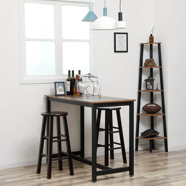 Bartisch Bistrotisch mit Metallgestell Braun
