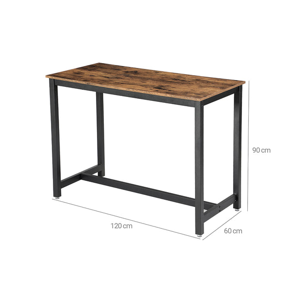 Bartisch Bistrotisch mit Metallgestell Braun