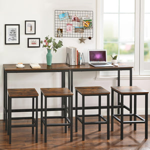 Bartisch Bistrotisch schmal rechteckig Braun
