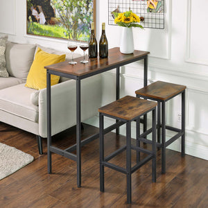 Bartisch Bistrotisch schmal rechteckig Braun