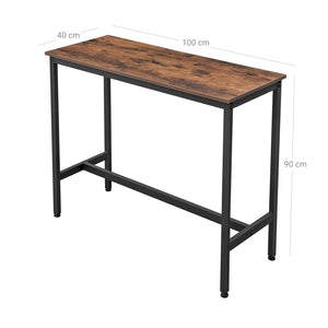 Bartisch Bistrotisch schmal rechteckig Braun
