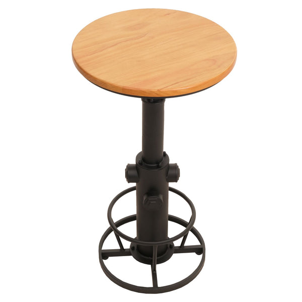 Bartisch Bistrotisch Thekentisch höhenverstellbar Industrial Ø61cm natur