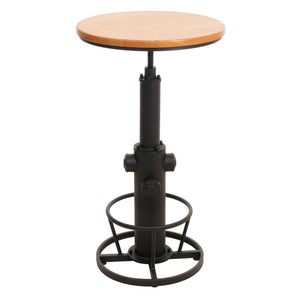 Bartisch Bistrotisch Thekentisch höhenverstellbar Industrial Ø61cm natur