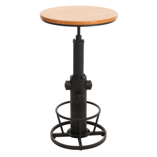 Bartisch Bistrotisch Thekentisch höhenverstellbar Industrial Ø61cm natur