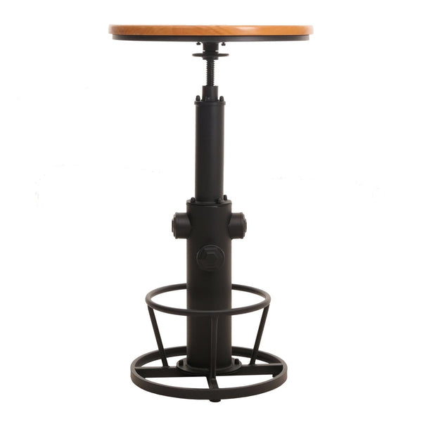 Bartisch Bistrotisch Thekentisch höhenverstellbar Industrial Ø61cm natur
