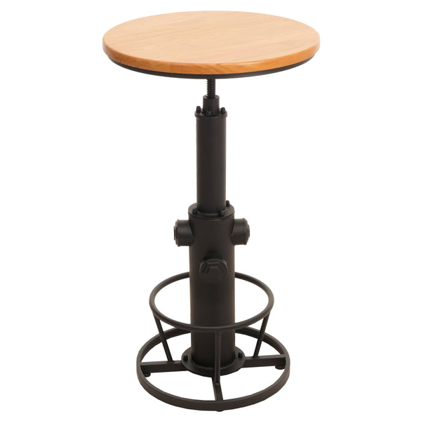 Bartisch Bistrotisch Thekentisch höhenverstellbar Industrial Ø61cm natur