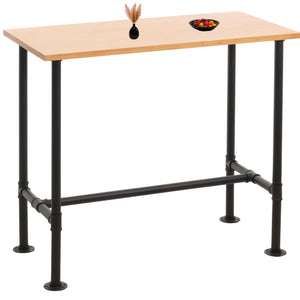 Bartisch Thekentisch Bistrotisch Industrial Holz Metall 108x120x61cm natur