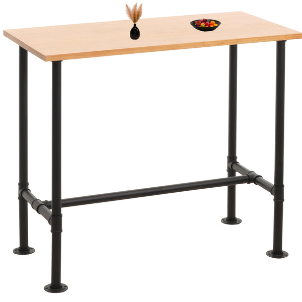 Bartisch Thekentisch Bistrotisch Industrial Holz Metall 108x120x61cm natur