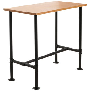 Bartisch Thekentisch Bistrotisch Industrial Holz Metall 108x120x61cm natur
