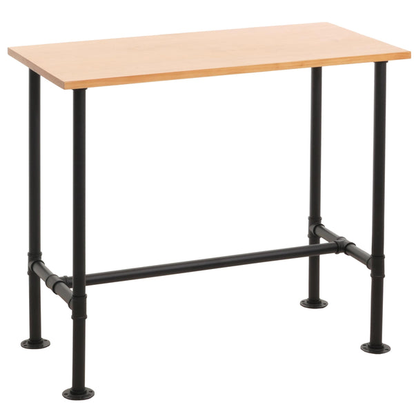 Bartisch Thekentisch Bistrotisch Industrial Holz Metall 108x120x61cm natur
