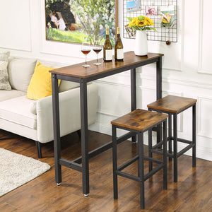 Bartisch rechteckig 120x40cm Braun