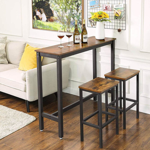 Bartisch rechteckig 120x40cm Braun