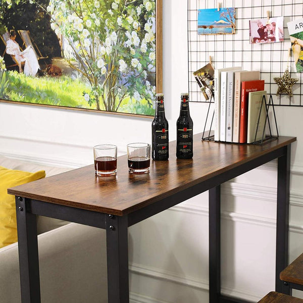 Bartisch rechteckig 120x40cm Braun