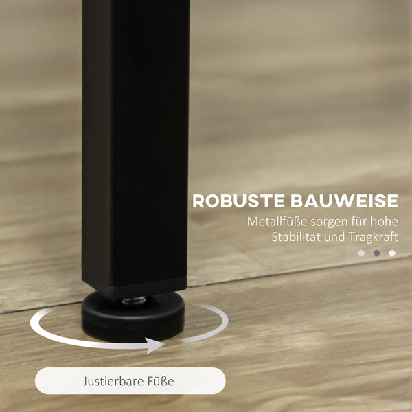 Bartisch Set mit 4 Barhockern Industriedesign schwarz braun