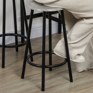 Bartisch Set mit 4 Hockern im Industrie Design rustikal kompakt