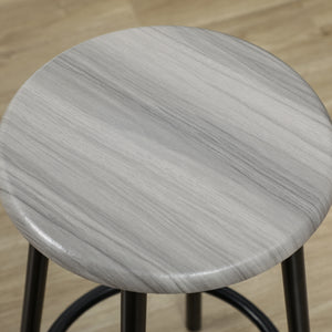 Bartisch Set mit 4 Hockern im Industrie Design rustikal kompakt