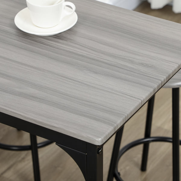 Bartisch Set mit 4 Hockern im Industrie Design rustikal kompakt