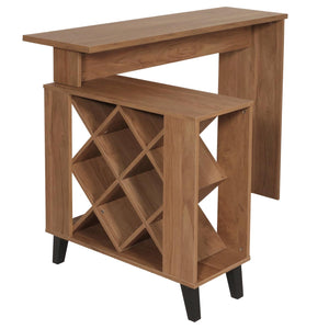 Bartisch Stehtisch Thekentisch Weinregal Weinschrank 93x120x98cm braun