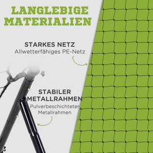 Baseball Rebounder tragbar Rückprallwand 123x174cm Schwarz