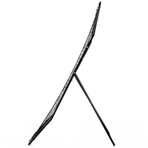 Baseball Rebounder tragbar Rückprallwand 123x174cm Schwarz