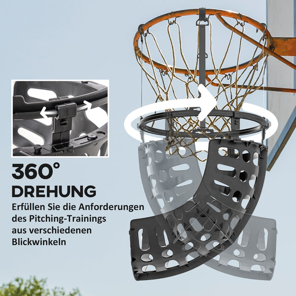 Basketball Rebounder höhenverstellbar drehbar Kunststoff schwarz