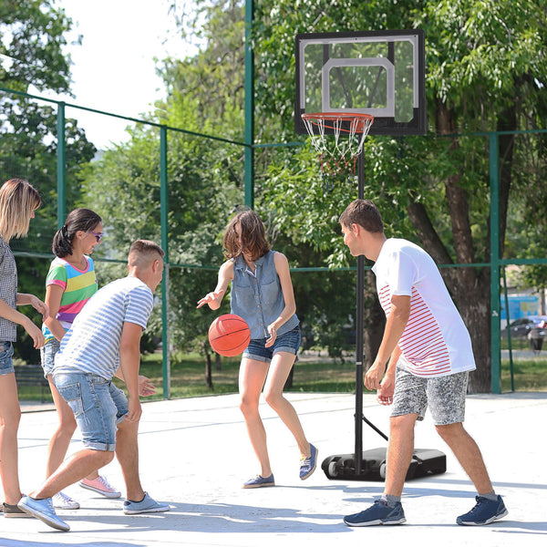 Basketballkorb höhenverstellbar für Kinder Schwarz