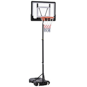 Basketballkorb höhenverstellbar für Kinder Schwarz