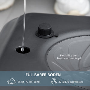 Basketballkorb höhenverstellbar mit Rollen 220-250cm Schwarz