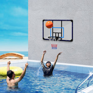 Basketballkorb Wandmontage für Garten & Spielplatz Blau