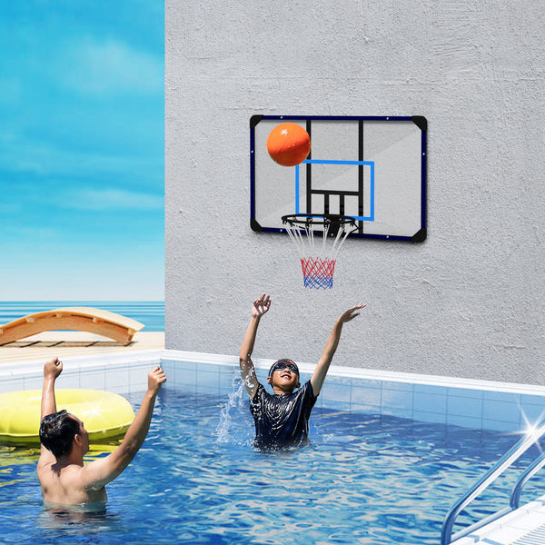 Basketballkorb Wandmontage für Garten & Spielplatz Blau