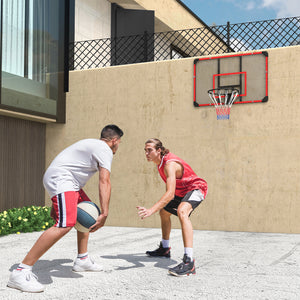 Basketballkorb Wandmontage Outdoor Stahl Rot