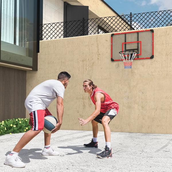 Basketballkorb Wandmontage Outdoor Stahl Rot