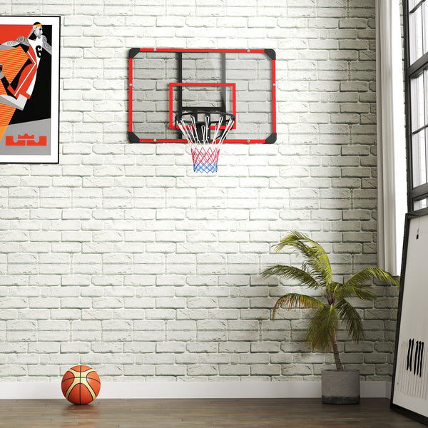 Basketballkorb Wandmontage Outdoor Stahl Rot