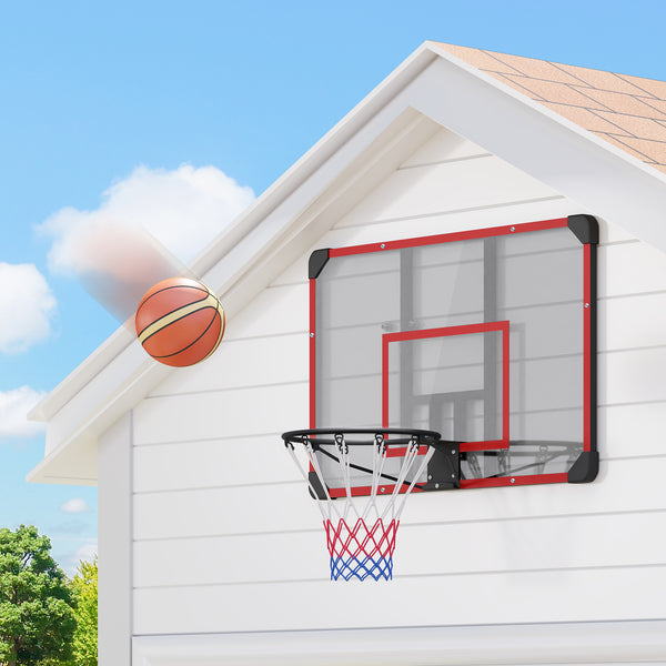 Basketballkorb Wandmontage Outdoor Stahl Rot