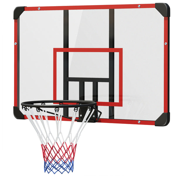 Basketballkorb Wandmontage Outdoor Stahl Rot