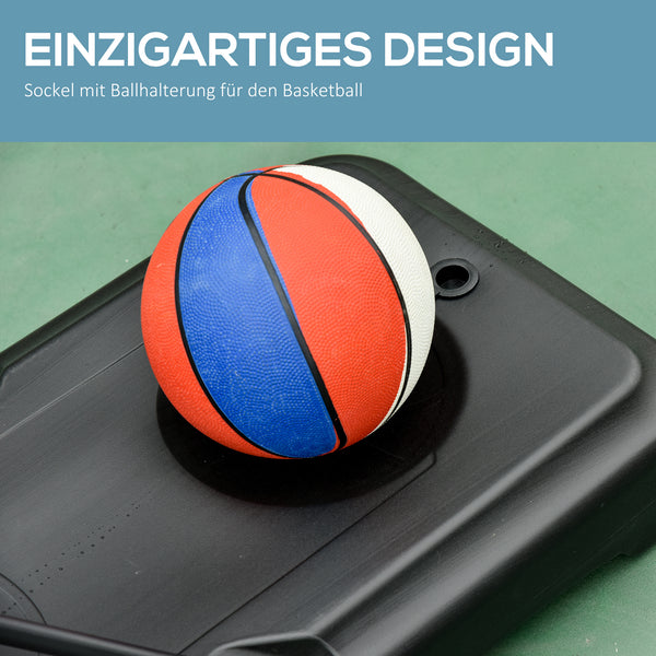 Basketballständer Outdoor höhenverstellbar 160-210cm mit Rollen 83x59cm