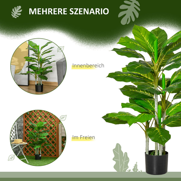 Baum Kunstpflanze künstlich mit Topf für Wohnzimmer 95cm