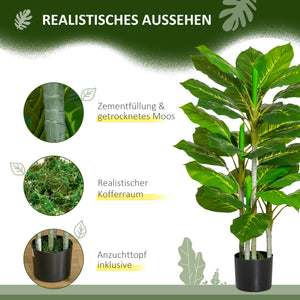 Baum Kunstpflanze künstlich mit Topf für Wohnzimmer 95cm